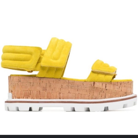 TORY BURCH puffy sport Sensory suede platform Yuzu wedges - Picture 2 of 15